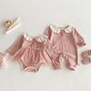 Cute Peter Pan Collar Autumn Baby Romper - Long Sleeve, Korean Style for Girls