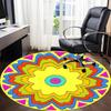 1pc Flower Mandala Chair Carpet for Office - Durable, Ideal for Chair Mats, Stylish & Functional Decorative Rug yy260130048
