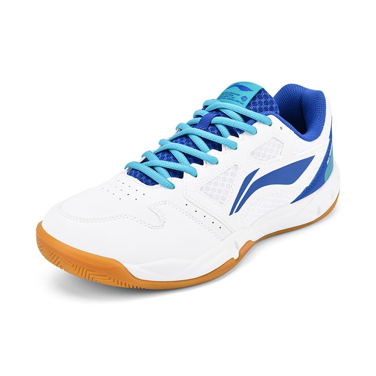 Li Ning The Flash 2.0 Cushioning Slip Resistant Low top Badminton Shoes Unisex White Blue AYTT023-2