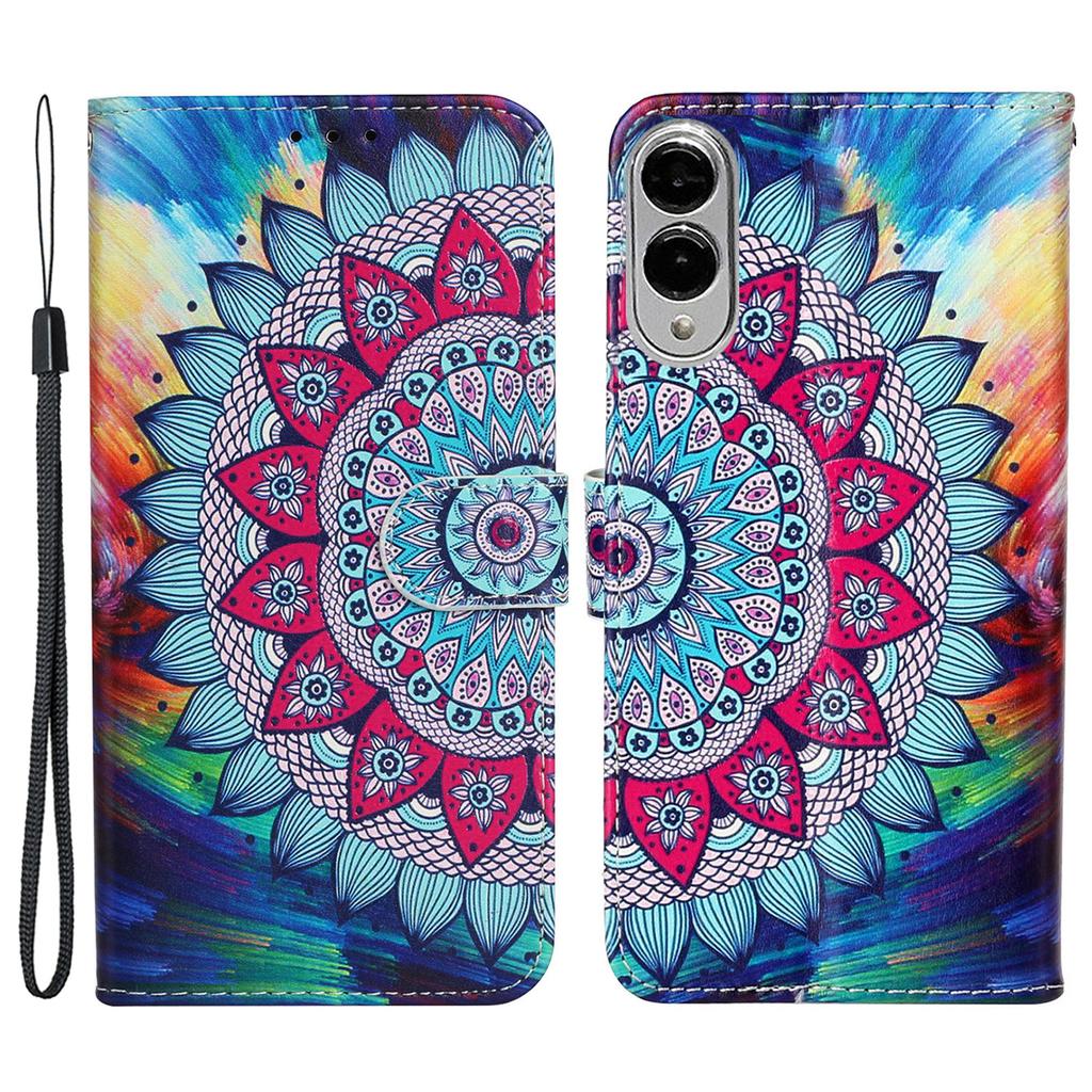 For Samsung Galaxy S25 Edge Case Pattern Leather Wallet Phone Cover with Card Holder