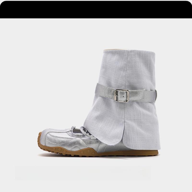 Romank~ 2025 Autumn New Cool Boots Platform Short Boots Long Boots Stacking Boots Women's Mary Jane Ballet Shoes