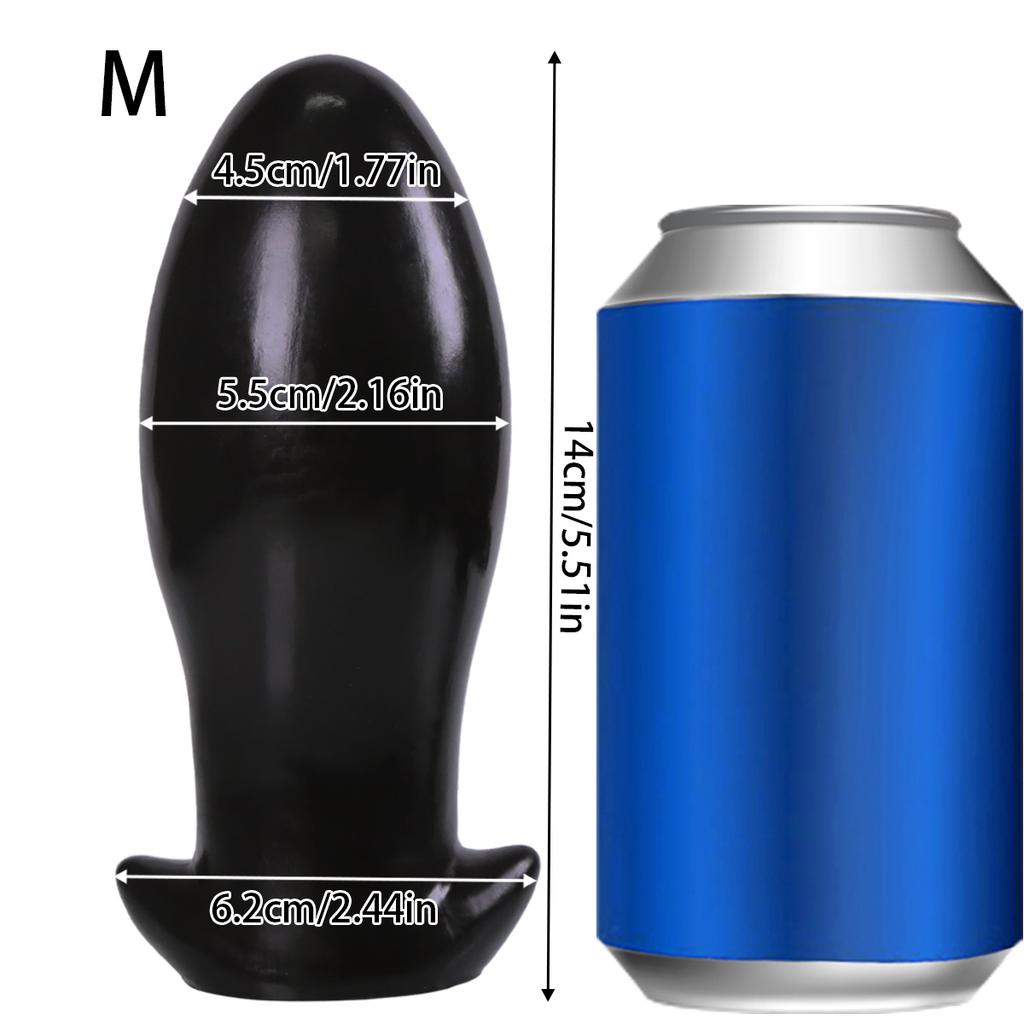 Soft Liquid Silicone Huge Anal Plug Egg Big Anal Dilator Adult Sex Toy for Women Men Big Butt Plug Egg Anal Training Expansion SM Sex Anal Masturbator