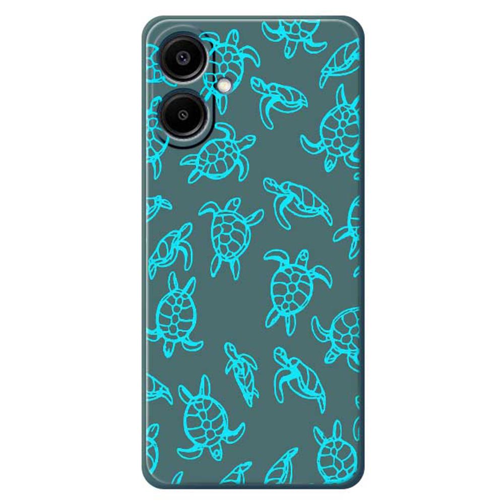 Für Samsung Galaxy A07 4G Hülle Schildpattmuster Druck Gerader Rand TPU Handy-Rückseite