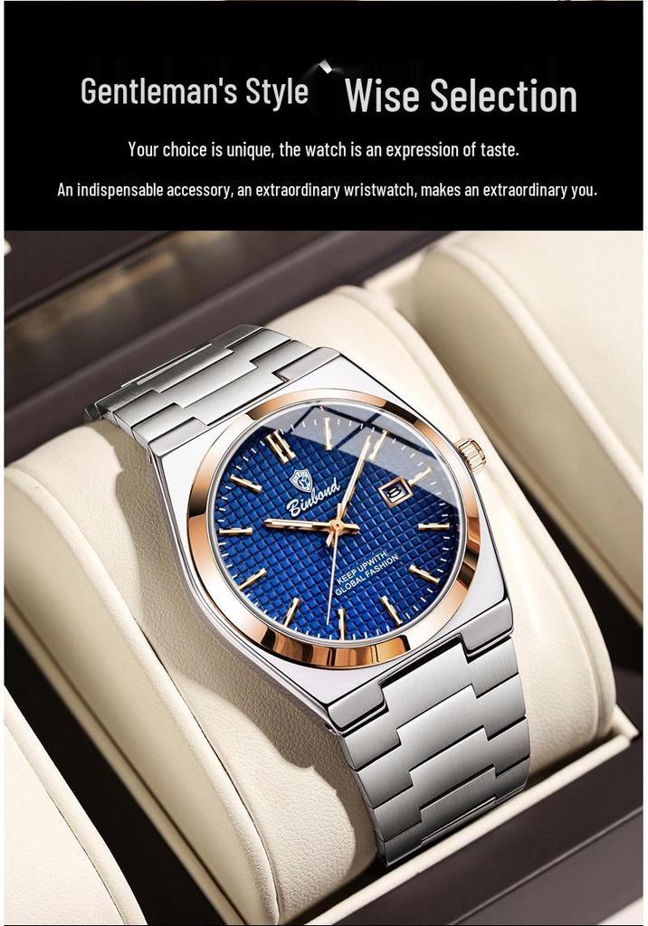 Binbang BINBOND Men's Super Player Luminous Waterproof Fashion Watch