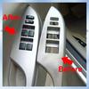 N62R-4PCS Car Silver Window Switch Cover Bezel Trim 74232-02630 74231-02620 For Toyota Corolla 2007-2013 Armrest Upper Panel