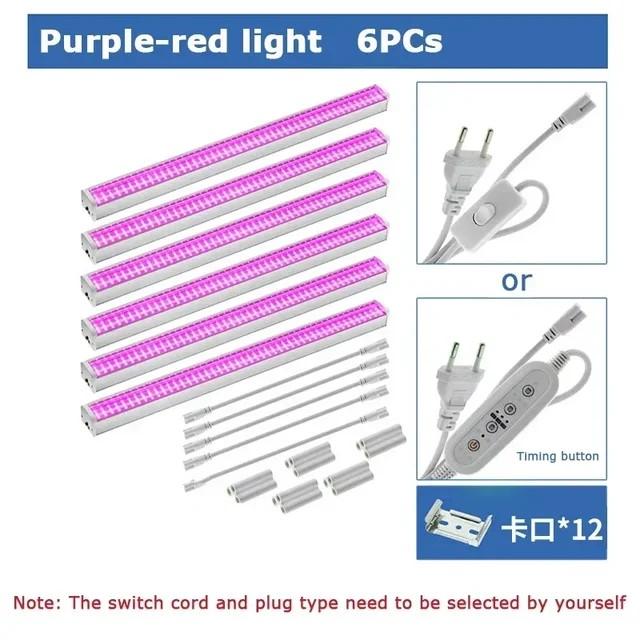 Newest 1/2/4/6PCS Full Spectrum LED Growing Lights for Greenhouse Plants Veg Flowers Fill Light Soilless Cultivation Lamps Hot