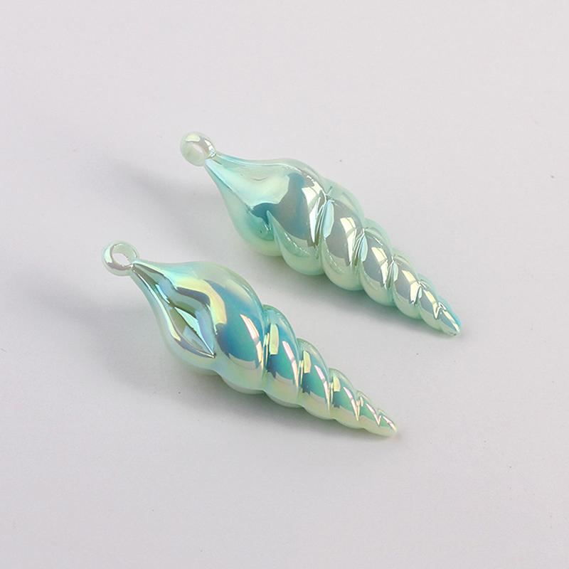 Game Mermaid Conch Necklace Pendant Cosplay Blue Accessories Unisex Hip Hop Fashion Party Prop