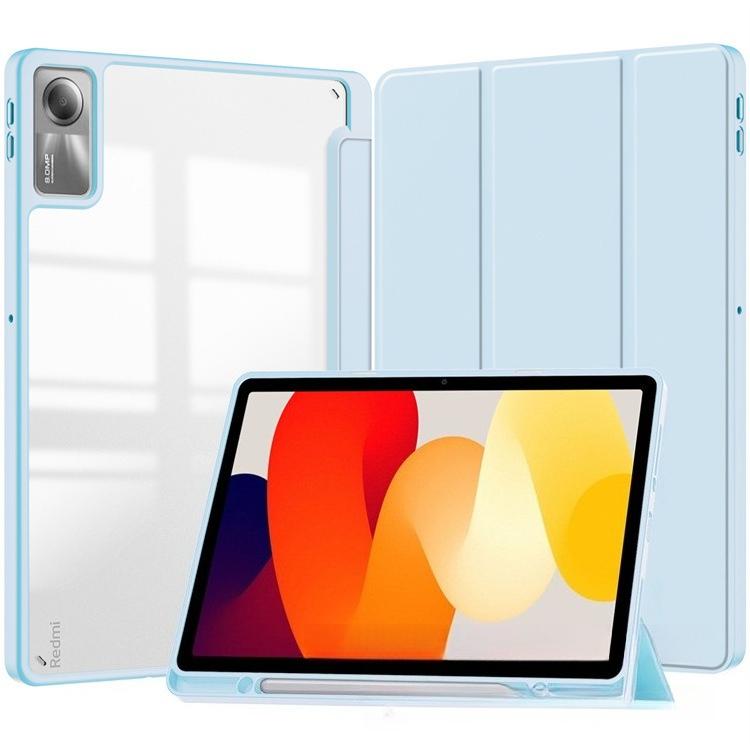 Kompatibilní s lenovo xiaoxin Pad 2024 TB331 Tab M11 TB330 Pouzdro na tablet Akrylové Průhledné Skládací Odolné proti pádu Kožený kryt