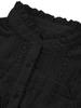 2026 Spring/Autumn European & American Women's Solid Color Embroidered Hollow Top - Holiday Style