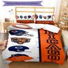 3pcs Chicago Bears Logo Pattern Bedding Set Duvet Cover Set Includes Duvet Cover &pillowcases, Perfect All Season Bedroom Decoration & Gift