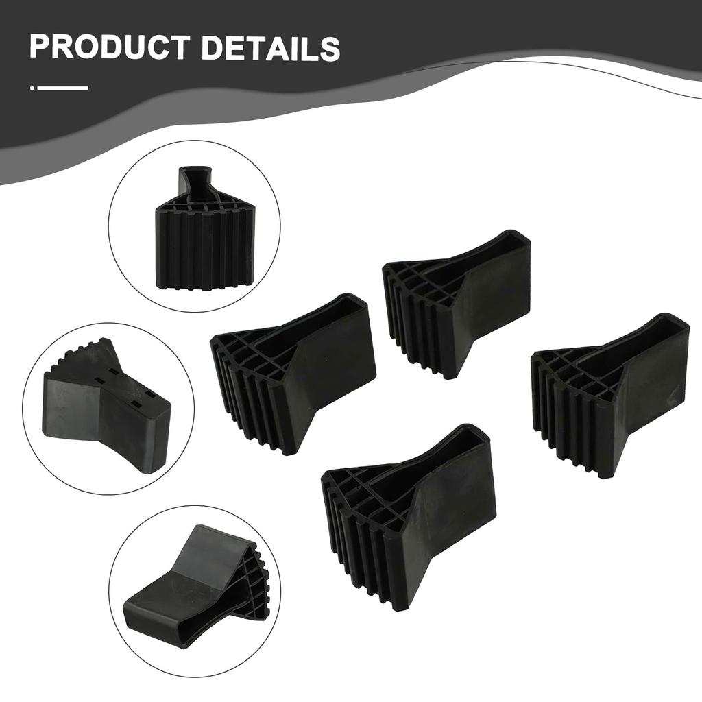 4Pcs Non-slip Ladder Feet Rubber Pads Foot Covers Furniture Mat Leg Chair Replacement Protectors Cover Ladder Foot Pad