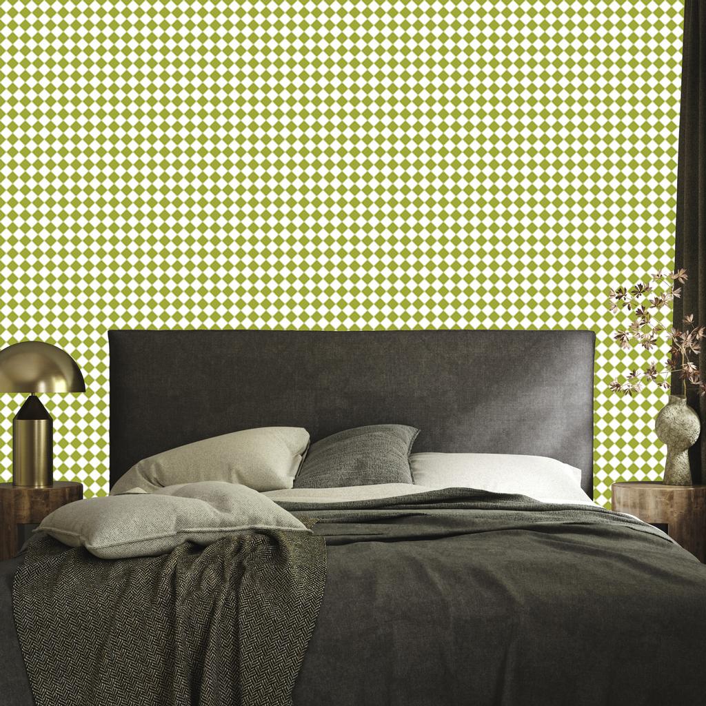 Geometric Rhombus Wallpaper Yellow and Beige for Living Room and Bedroom 50x1000