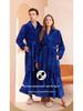 2024 Velvet Plus Size Women's Long Bathrobe - Winter European & American Style for Hotels, Salons, and Casual Wear