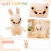 Plush Soft Stuffed Animal Toy Rabbit Design with Big Eyes and Open Mouth Durable Sewing Suitable for Kids and Collectors