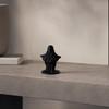 Umbra Studio 3D Printed Cute Ghost Figurine, Minimalist Home Decor, Matte Black & White Dual Colors, Stable Base for Living Room Entryway Halloween