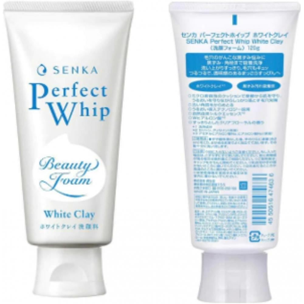 [set Of 2] Face Wash Senka Perfect Whip White Clay 120g