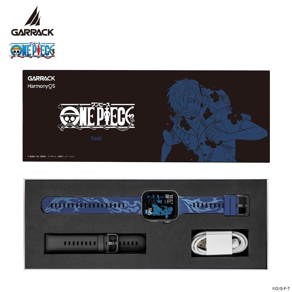 GARRACK ONE PIECE Sanji Smart Watch HUC-OP-FT3-S AMOLED Quartz 5ATM Water Resistant Men's Authentic