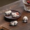 Cute Panda Yixing Purple Clay Tea Pet Ornament - Adorable Tea Table Decoration