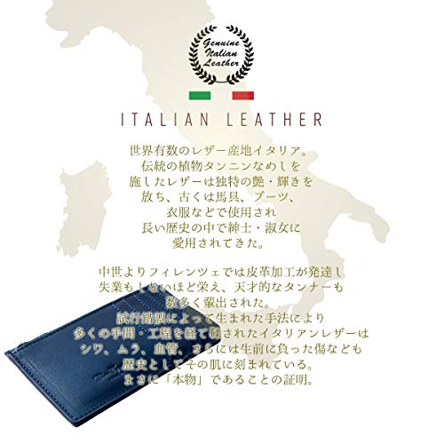 Dom Teporna Ultra-dünnes Fragment-Etui, Echtes Leder, Kartenetui, Münzbörse, Smart Wallet, Italienisches Leder, Rindsleder, So dünn wie ein Geldscheinklammer,