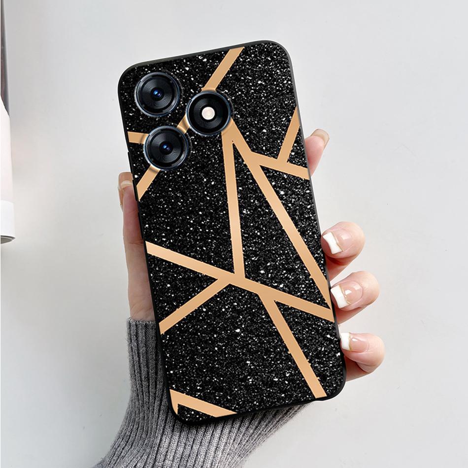 For Tecno Spark 10 Pro Case 2023 Fashion Marble Silicone Black Soft Covers For Tecno Spark 10C Spark10 Pro KI7 KI5q KI5k Bumper