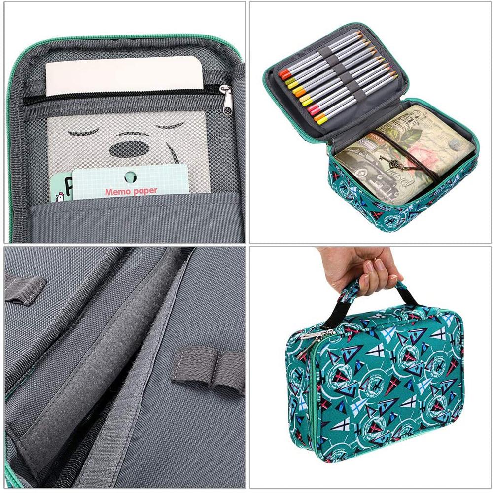 High Capacity 72 Slots Pen Bag Case Pen Box Pencil Case Pencil Pouch Pencil Bags Zipper Pen Bag
