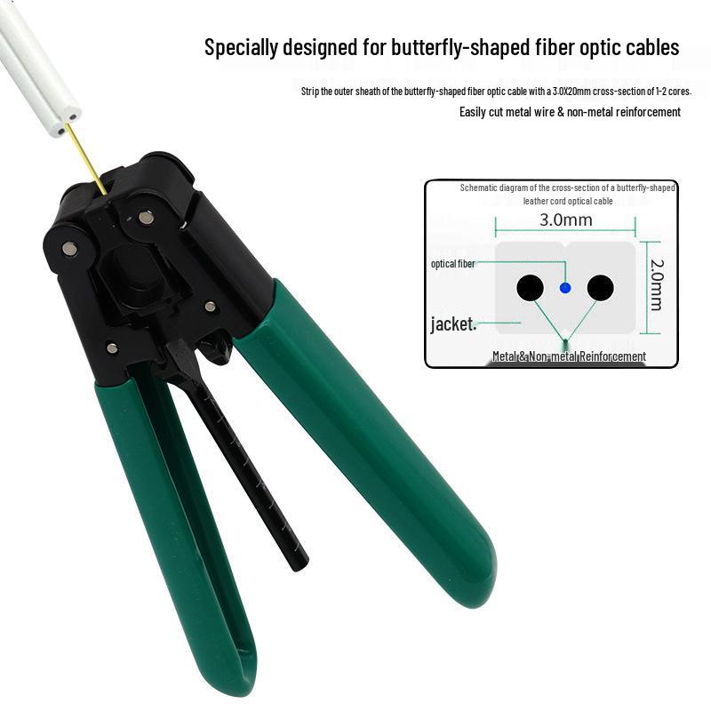 Fiber Optic Cable Stripper and Cold Fusion Tool Set