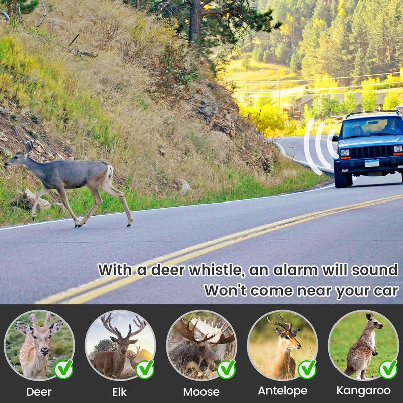 8/4Pcs Deer Warning Whistles Device Outdoor Deer Repelling Whistles Mini Car Safety Deer Whistle Weather-Resistant Animal Alert