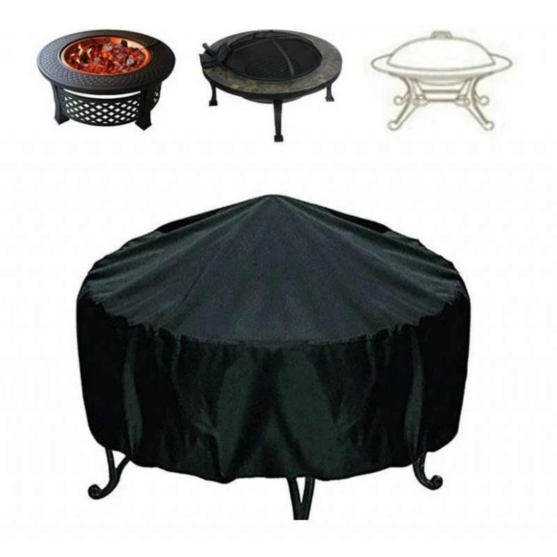 Fire Pit Cover With Rainproof Dustproof Uv Resistant Material For Outdoor Garden Bbq