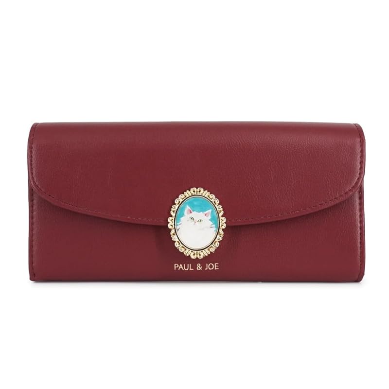 

[Paul & Joe] [Paul and Joe] ACCESSOIRES (Paul & Joe Axesova) Cover long wallet PJA-W1171 cat brooch red FREE