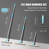 Evcil Hayvan Tüyü Temizleme Seti Evcil Hayvan Tüyü Temizleme için Halı Tırmığı Ayarlanabilir Uzun Saplı Köpek Kedi Tüyü Süpürgesi Yeniden Kullanılabilir Tüy Tiftik Temizleyici