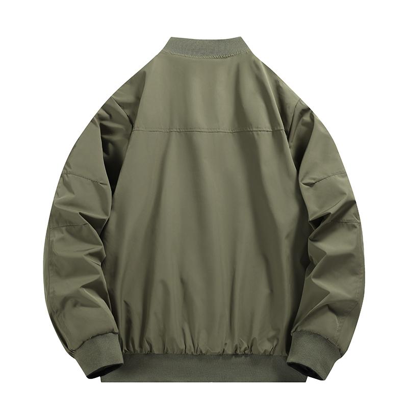 Men's Solid Color Fashionable Casual Padded Cotton Jacket Thick Warm Outerwear for Autumn Winter Foreign Trade