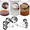 4Pcs Stainless Spoon Seasoning Steel Measuring Cup Cooking Scoop Kitchen Tools