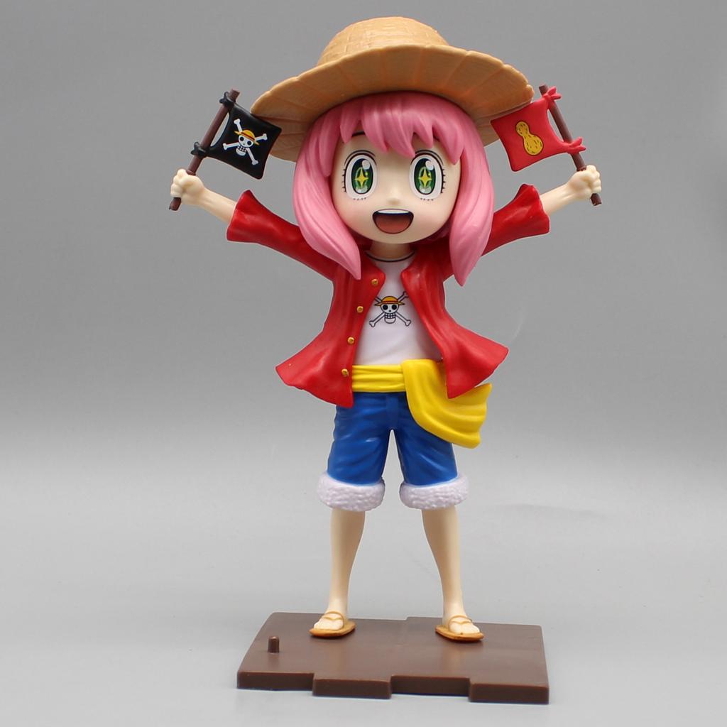 18cm Anya Forger Action Figure Cos Luffy Straw Hat Kawaii Doll Statue Model Collection Toy Gifts