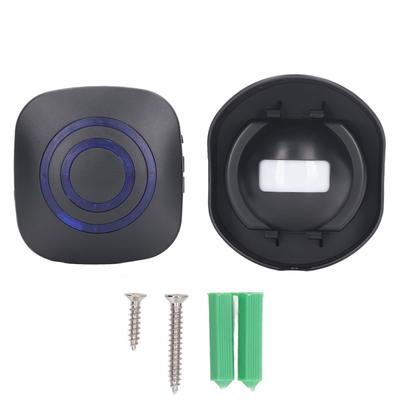 Driveway Alarm Wireless Waterproof 360 Degrees  Rotation Volume Music Adjustable Driveway Alert Doorbell 110‑240V US