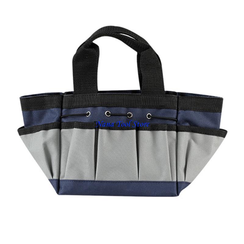 31GJ MultiPocket Garden Tool Bag Organizers Heavy Duty Fabric Cloth Waterproof Design