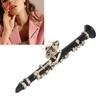 Oboe Brooch Pin Fashion Elegant Simulation Metal Musical Instrument Brooch with Red Velvet Lined Case