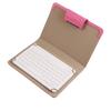 Wireless Keyboard with Leather Case 10in Portable BT Waterproof Keyboard with Rose Red Leather Case Bracket