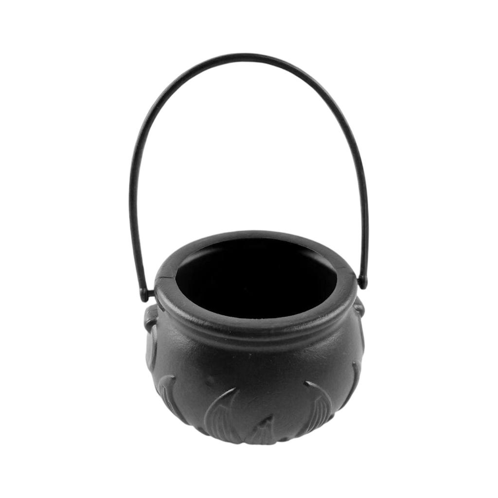 Halloween Party Decoration Witch With Light Pot Mist Plastic Bowl Decoration Candy Bucket Decoration