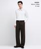 Musinsa Standard Real Wide Hidden Banding Slacks [Dark Brown]