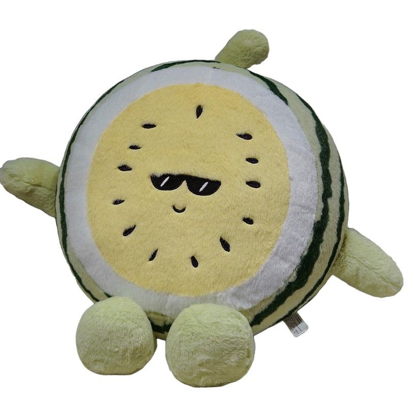 Cartoon Cute Expression Watermelon Throw Pillow Plush Toy Doll Watermelon Doll Home Sofa Pillow Doll