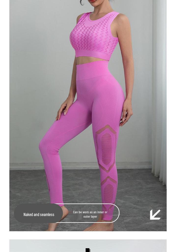 Women's Seamless Sports Set: Shockproof, Sweat-Wicking, Breathable, High-Elasticity Yoga & Fitness Underwear