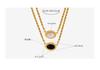 18K Gold Titanium Steel Twist Chain Pendant Necklace - Retro Hip Hop Clavicle Jewelry for Women