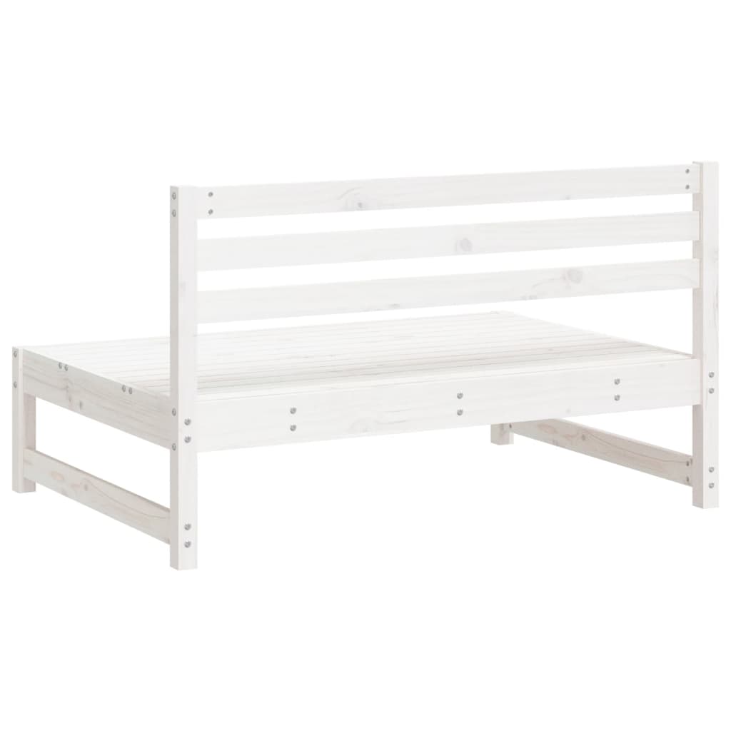 Garden Center Sofa White 120x80 cm Solid Pine Wood
