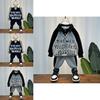 Set di Abbigliamento Autunnale alla Moda per Bambini 2024 Comodo Design in Cotone a Manica Lunga Per Ragazzi