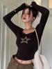 Y2k T-Shirt Kadın Uzun Kollu Estetik Vintage T Shirt Fanshion Mahsul Tops