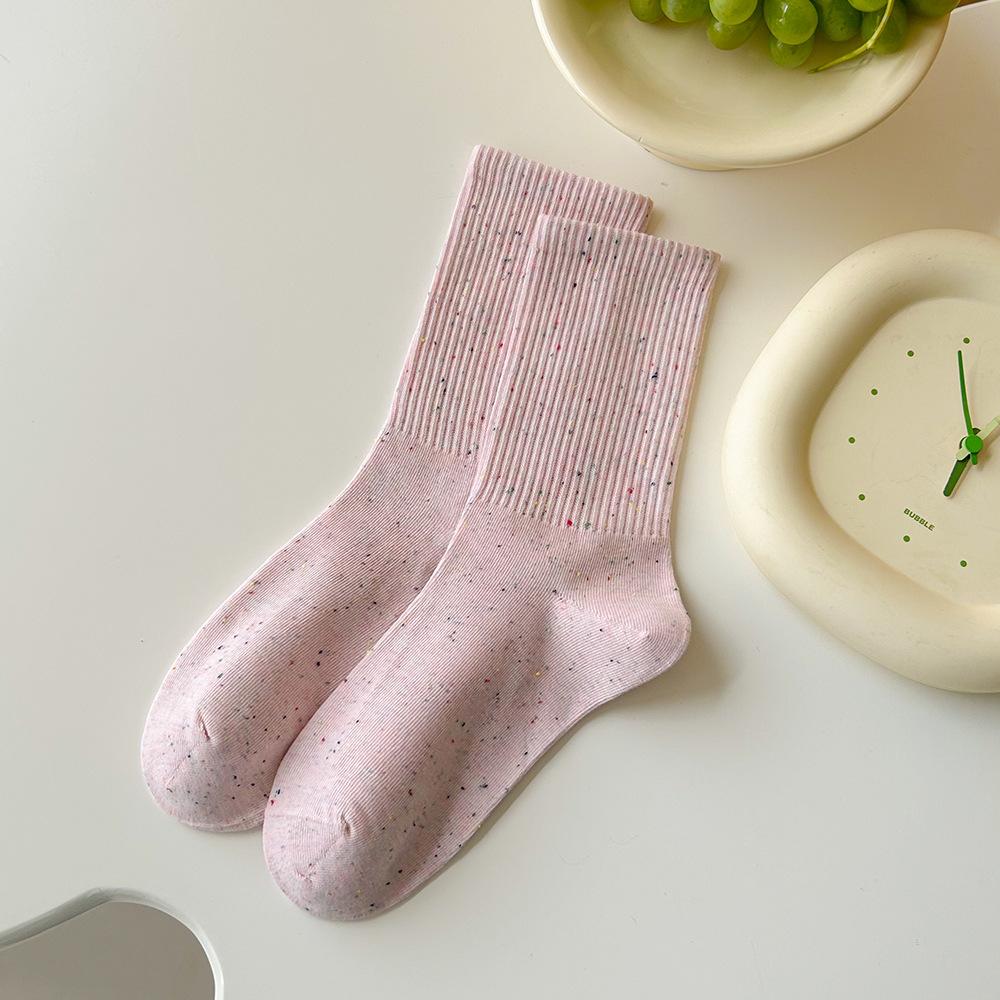 Chaussettes hautes en coton respirant pour femme, nouvelles collections printemps et automne, style universitaire