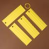 4Pcs Cake Baking Scraper Spatulas Cream Scraper with Irregular Teeth Edges Fondant Cake Slicer Pastry Cutters Tool