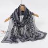 New Print Chiffon Scarf Shawl Women Sunscreen Silk Scarf Turban Long Wrap Beach Travel Outdoor Accessories Trendy Headband