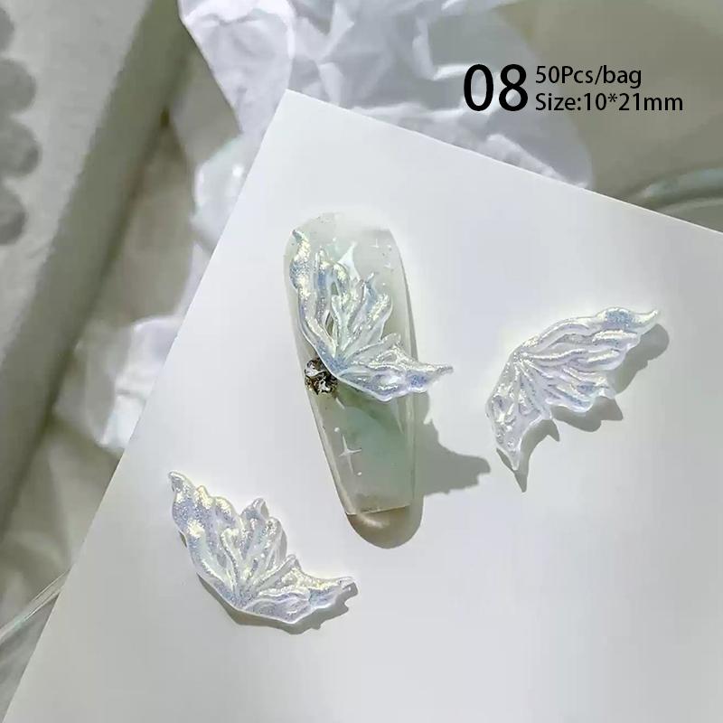 50 ks mini kosočtvercové kamínky na nehty s plochým dnem, AB barva, zdobení nehtů, křišťálové drahokamy, oslnivá manikúra, 3D dekorace na nehty