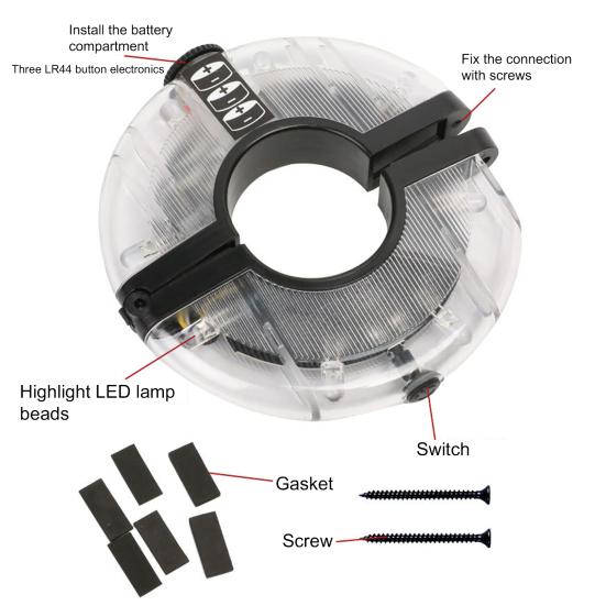 Waterproof Spoke Light 12 Hours Using Time Children Balance Bike Hub Lamp for Night Riding